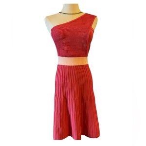 Wow Couture One Shoulder A-line Dress Coral Size M